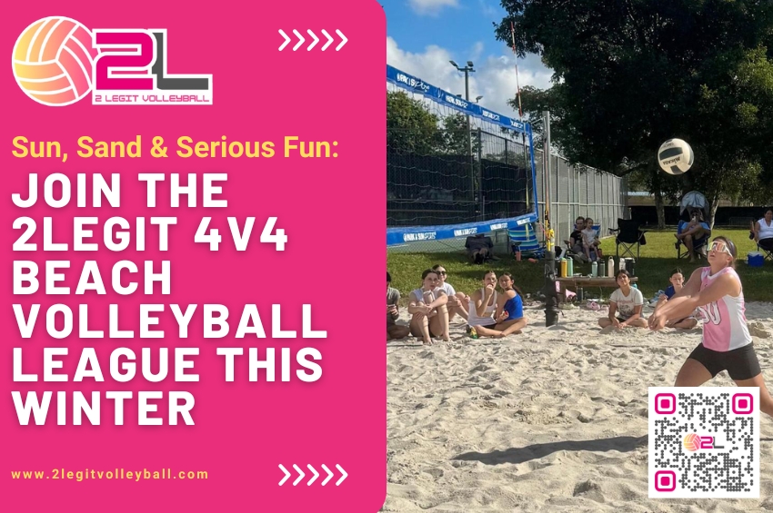4v4 Beach Volleyball League in Miami — Join 2Legit Volleyball